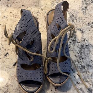 Johnston & Murphy Blue Espadrille Sandals